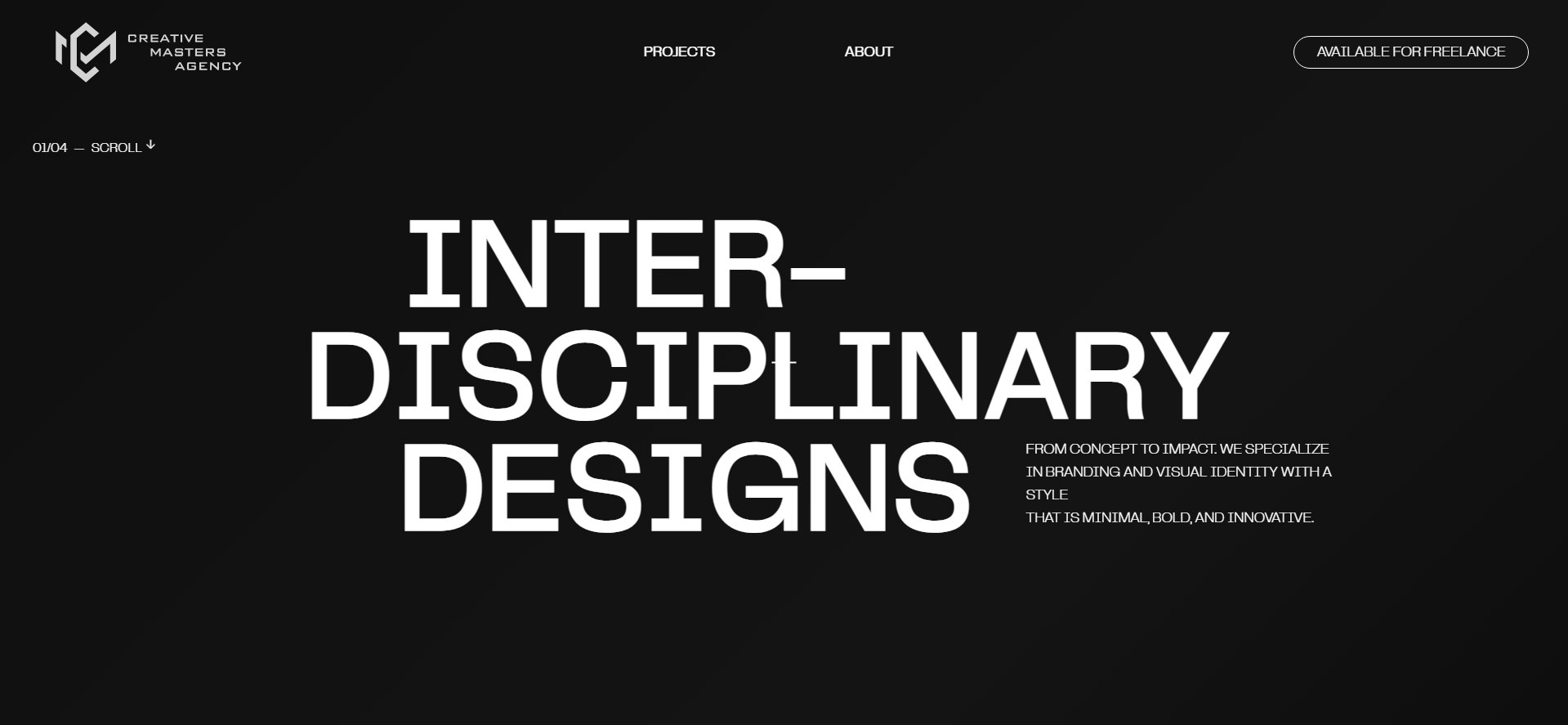 Approved preview image of the Creative Masters Agency homepage